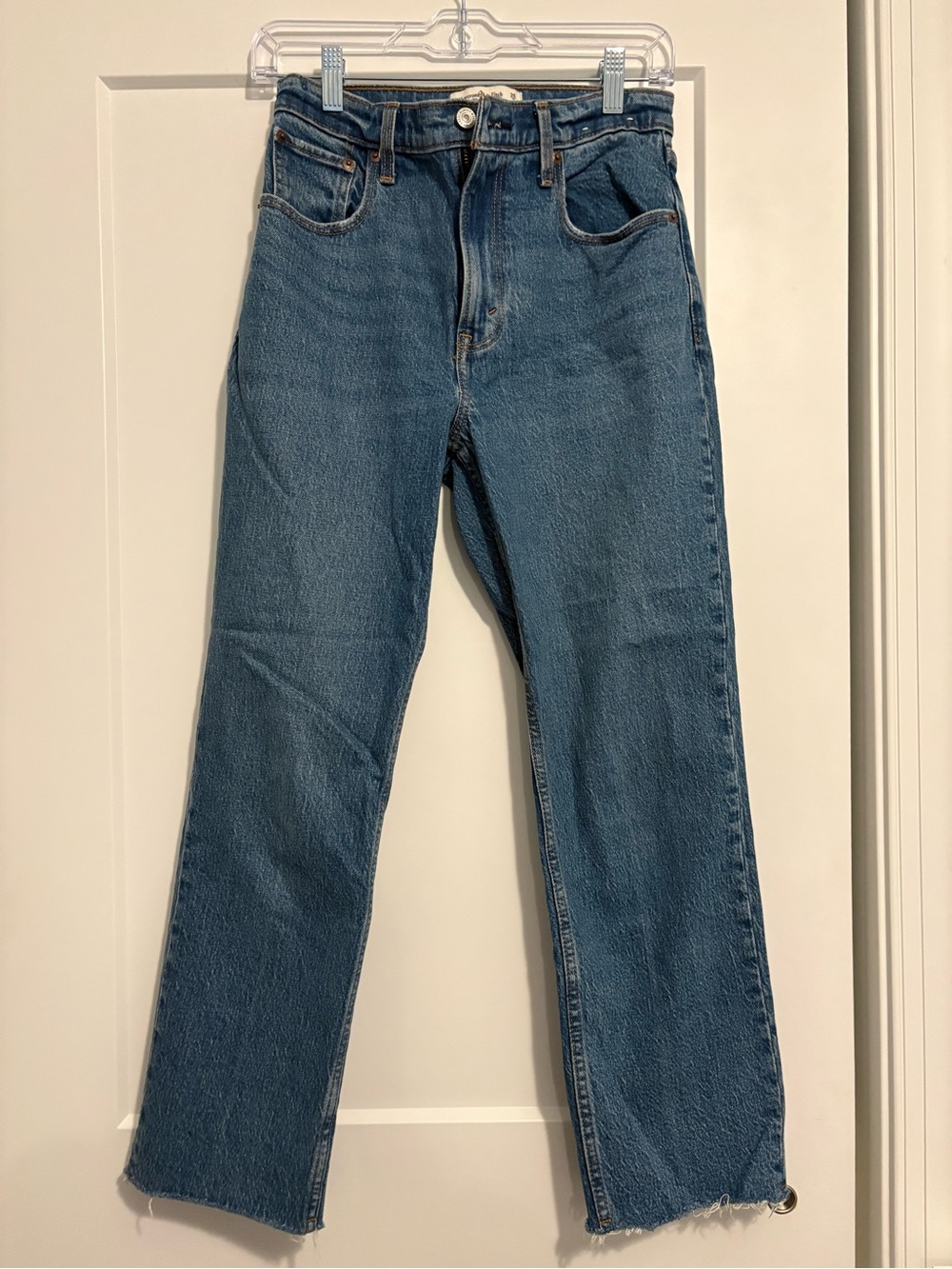 Abercrombie & Fitch Women's Straight-Leg Jeans - Medium Blue